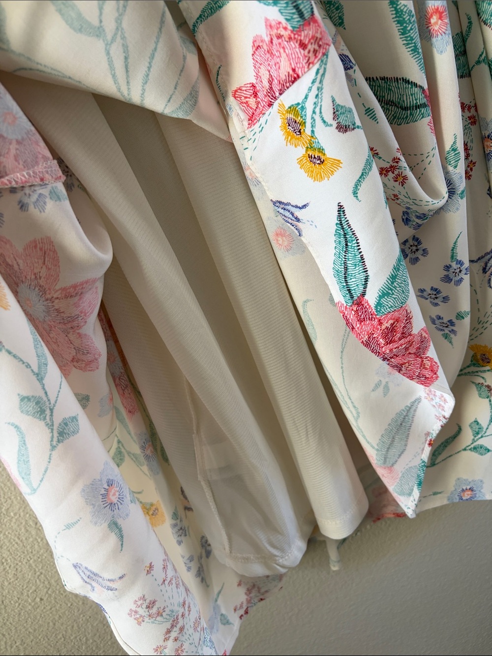 Old Navy White Floral Mini Dress with Pink & Yellow Flowers - Picture 5 of 5